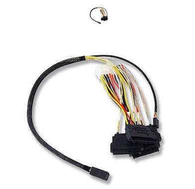 Кабель Cable, SFF-8643 - 4*SFF-8482, 1M (analog LSI00412 / L5-00222-00 / 2280100-R) (CBL-8643-8482-10) фото 1