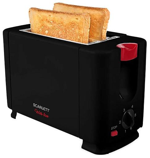 Тостер WITH LOVE SC-TM11034 BLACK SCARLETT фото 1