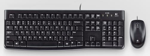 Клавиатура + мышь Logitech MK120 клав:черный мышь:черный/серый USB (920-002561) фото 1