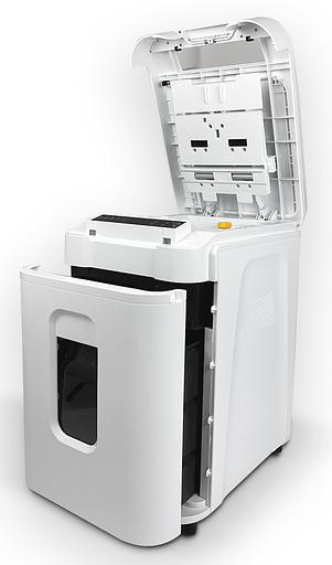 Шредер Heleos АП37-5 белый/белый с автоподачей (секр.P-5) фрагменты 220лист. 37лтр. скрепки скобы пл.карты фото 2