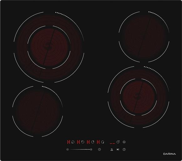 Варочная поверхность Darina 6Р Е 327 B черный фото 2