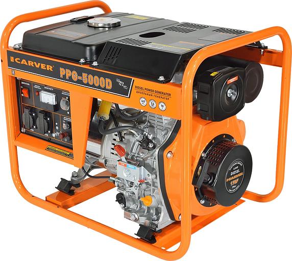 Генератор Carver PPG - 5000D 6кВт фото 1