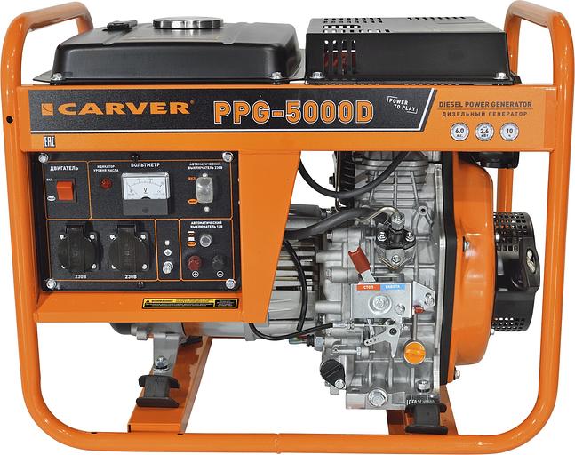 Генератор Carver PPG - 5000D 6кВт фото 2