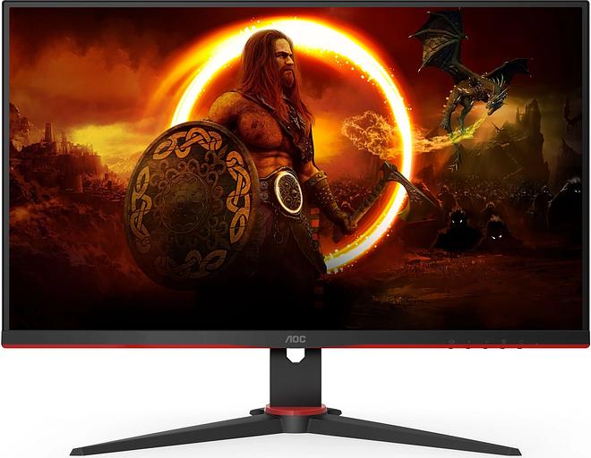 Монитор AOC 23.8" 24G2SPAE черный/красный IPS LED 1ms 16:9 HDMI M/M матовая 250cd 178гр/178гр 1920x1080 165Hz FreeSync Premium VGA DP FHD 3.75кг фото 1