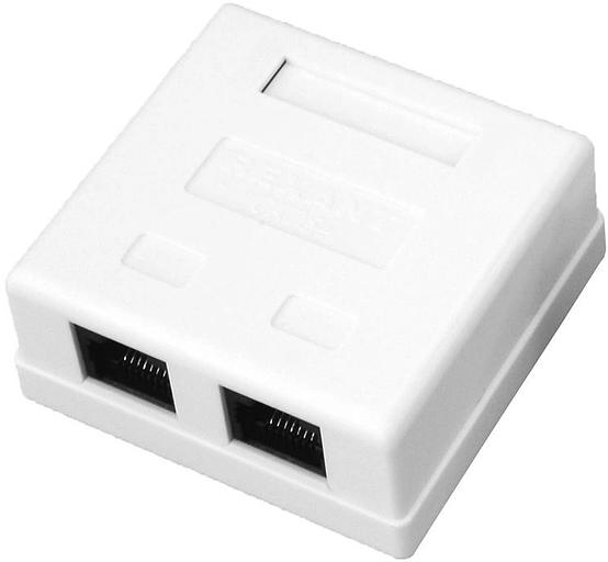 Розетка Rexant 03-0151 комп.RJ45 2 кат.5E UTP бел. фото 1