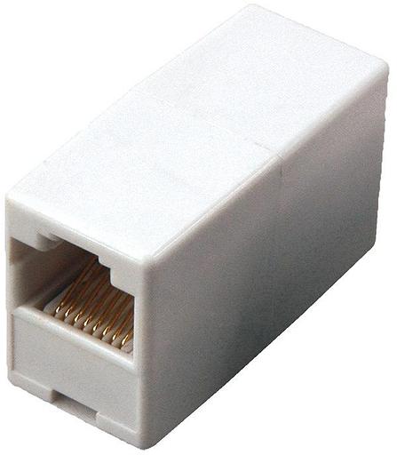 Адаптер Rexant 03-0101 проходнойRJ45 кат.5E UTP бел. фото 1