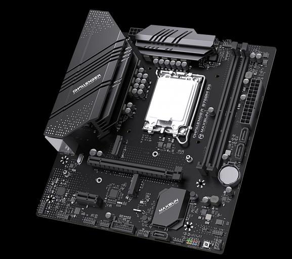 Материнская плата MAXSUN MS-Challenger B760M D5, LGA1700, B760, 2*DDR5, 3*SATA3, 3*M.2, 2*USB 3.2, 6*USB 2.0, 1*PCIEx16, 1*PCIEx1, VGA+HDMI, mATX (MS-Challenger B760M D5) фото 6