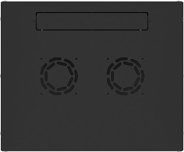 Шкаф коммутационный NTSS Lime (NTSS-WL9U5560GS-BL) настенный 9U 550x600мм пер.дв.стекл несъемн.бок.пан. 30кг черный 15кг фото 4