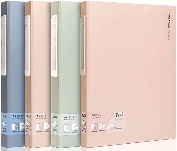 Папка с 60 прозр.вклад. Deli Nusign NS169 A4 пластик ассорти фото 1