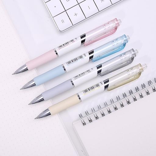 Набор ручек гелев. автоматическая Deli (S11-BK-P) ассорти черн. черн. кор.карт. (12шт) линия 0.5мм резин. манжета фото 4