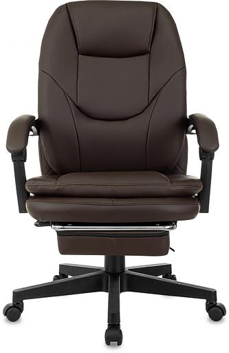 Кресло руководителя Бюрократ CH-868N-F коричневый эко.кожа крестов. пластик подст.для ног фото 2