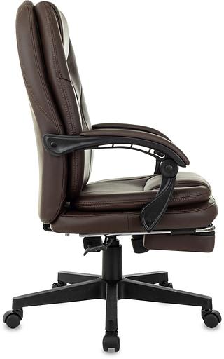 Кресло руководителя Бюрократ CH-868N-F коричневый эко.кожа крестов. пластик подст.для ног фото 3