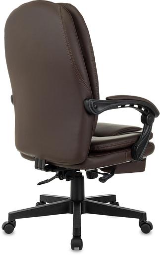Кресло руководителя Бюрократ CH-868N-F коричневый эко.кожа крестов. пластик подст.для ног фото 4