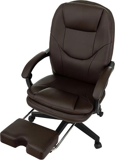 Кресло руководителя Бюрократ CH-868N-F коричневый эко.кожа крестов. пластик подст.для ног фото 6
