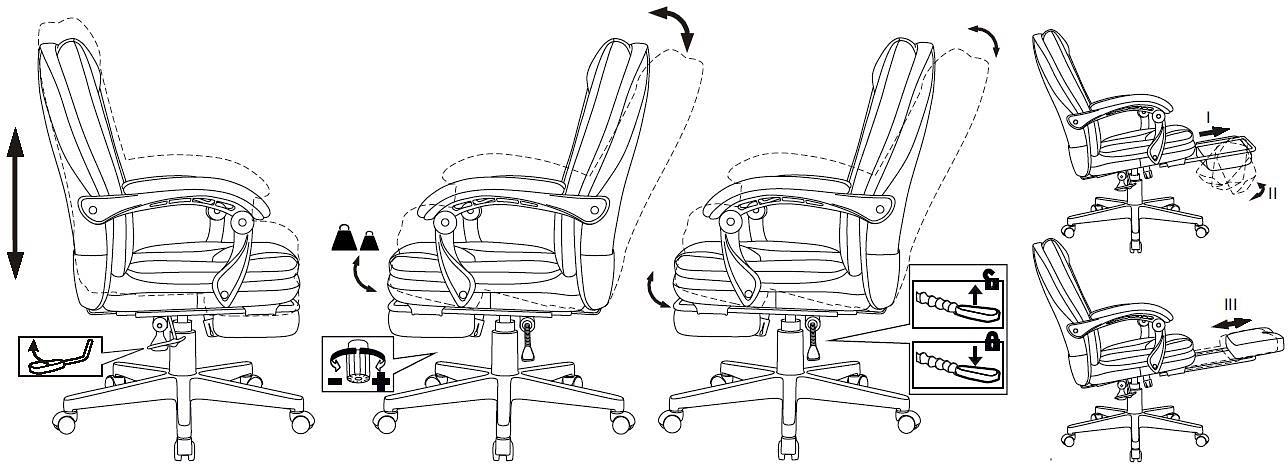 Кресло руководителя Бюрократ CH-868N-F коричневый эко.кожа крестов. пластик подст.для ног фото 10