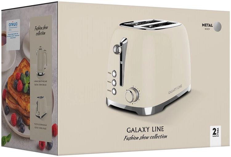 Тостер Galaxy Line GL 2918 900Вт кремовый фото 7
