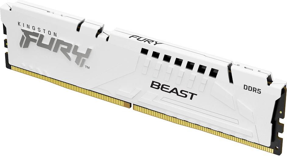Память DDR5 32GB 6000MHz Kingston KF560C36BWE-32 Fury Beast White Expo RTL PC5-48000 CL36 DIMM 288-pin 1.35В dual rank Ret фото 2