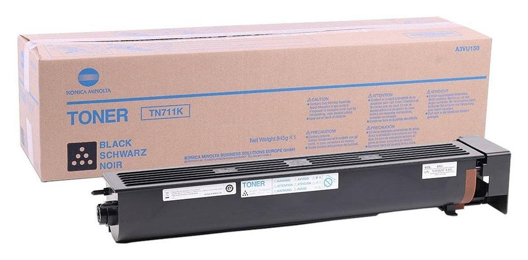 Тонер Konica-Minolta bizhub C654/754/Pro C754 черный TN-711K A3VU150 фото 1