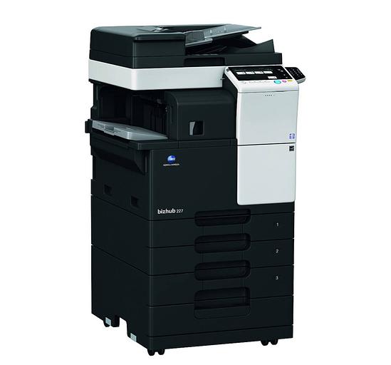 МФУ Konica-Minolta bizhub 227 монохромное, A3, 22 стр./мин., 19000стр/мес, 250GB, сеть, дуплекс, 2*500л, 2GB фото 1