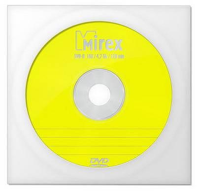 Диск DVD-R Mirex 4.7 Gb, 16x, Бум.конверт (1), (1/600) фото 1