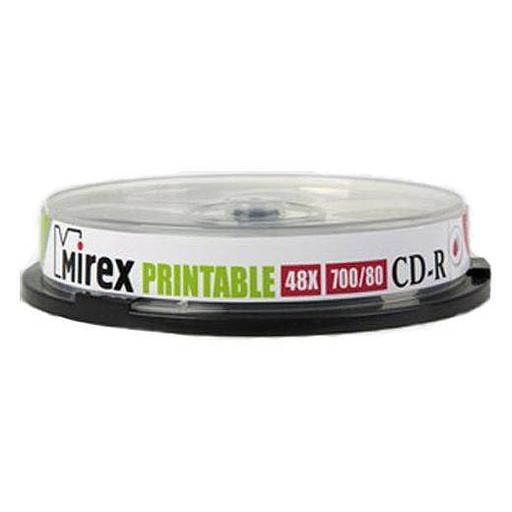 Диск CD-R Mirex 700 Mb, 48х, Cake Box (10), Ink Printable (10/300) фото 1
