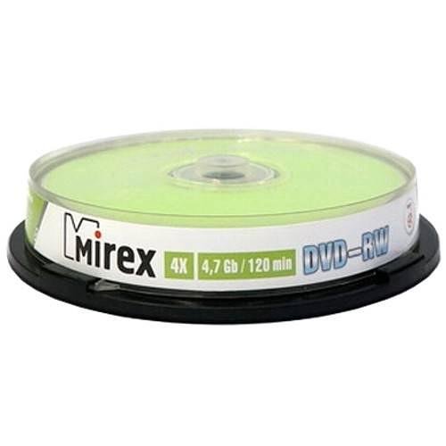 Диск DVD-RW Mirex 4.7 Gb, 4x, Cake Box (10), (10/300) фото 1