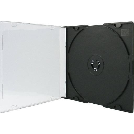 Бокс Mirex для CD/DVD пластиковый Slim Case черный (200 шт.) фото 1