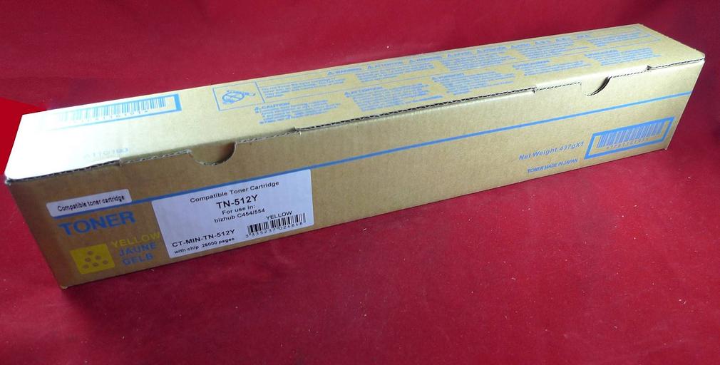Тонер Konica-Minolta bizhub C454/554 TN-512Y yellow (туба 510г) ELP Imaging® фото 1