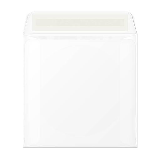 Конверт для CD/DVD бумажный с окном, с клейким клапаном, белый (100шт.) фото 2