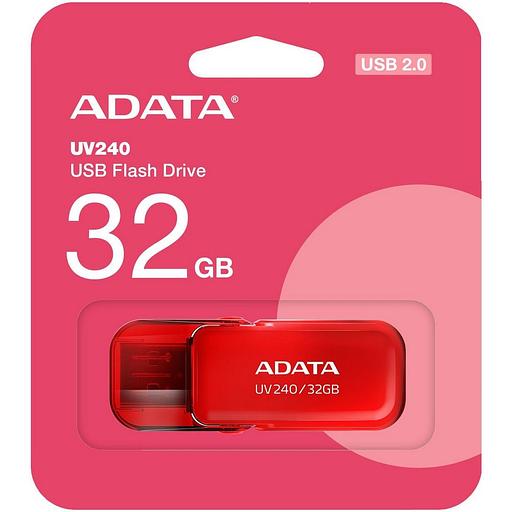 Флеш накопитель 32GB A-DATA UV240, USB 2.0, Красный фото 1