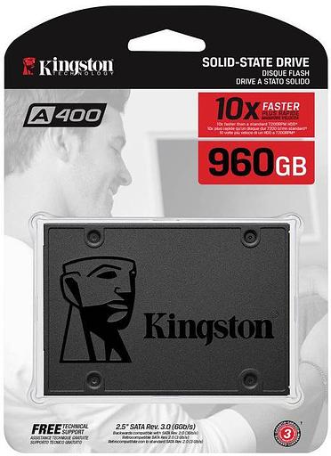 Твердотельный диск 960GB Kingston SSD A400 Series 2.5", SATA III, [R/W - 500/450 MB/s] фото 1