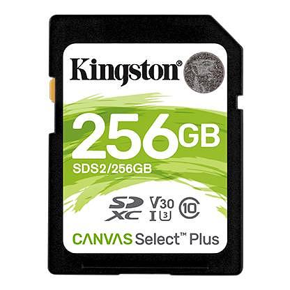 Флеш карта SD 256GB Kingston SDXC Class 10 UHS-I U3 V30 Canvas Select Plus 100Mb/s фото 1