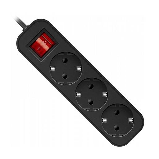 Defender Удлинитель с заземлением G350 Выключатель, 5.0 м, 3 розетки фото 1