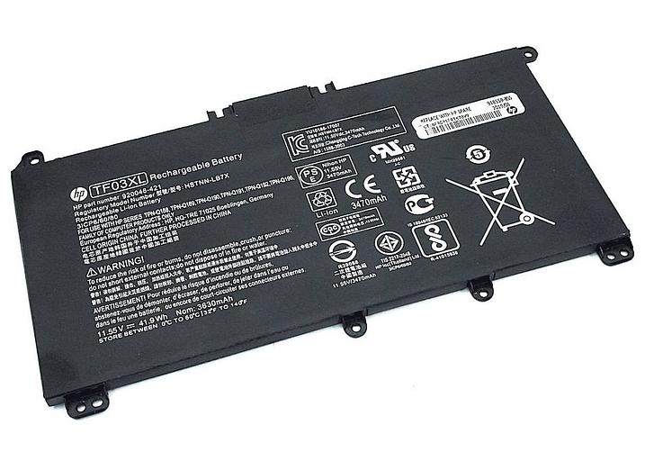 Батарея для HP Pavilion 14-bf/14-bk/15-cc/15-cd/15-ck/x360 14-cd (920070-856/HSTNN-IB7Y/HSTNN-LB7X/TF03XL) 41.9Wh 3cell фото 1