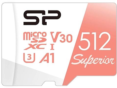 Флеш карта microSD 512GB Silicon Power Superior A1 microSDXC Class 10 UHS-I U3 100/80 Mb/s (SD адаптер) фото 1