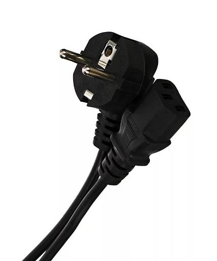 Кабель компьютер --> розетка 220V ( угловая Евровилка) 3G*0,5mm2, 3,0m, Aopen. фото 1