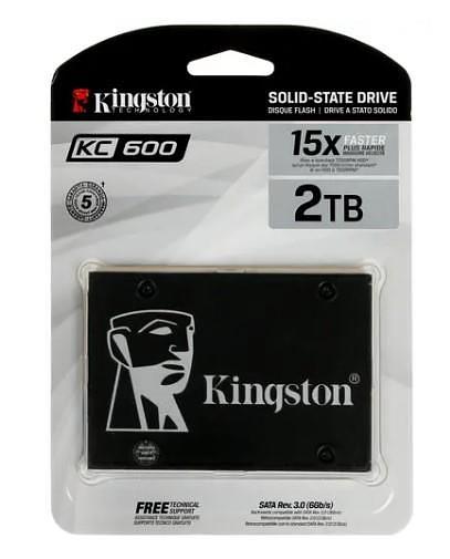 Твердотельный диск 2TB Kingston KC600, 2.5", SATA III, [R/W - 550/520 MB/s] 1200 TBW фото 2