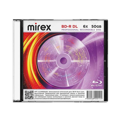 Диск BD-R Mirex 50 Gb, 6x, Slim Case (1), DL (1/50) фото 1