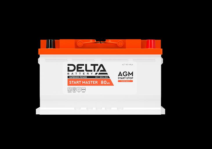 Аккумулятор Delta START MASTER 1280 AMG напряжение 12В,  емкость 80Ач, стартерный ток 800А, Полярность: Обратная (-   +) фото 2