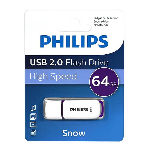Флеш накопитель 64GB PHILIPS SNOW2.0 64GB, USB 2.0 фото 1