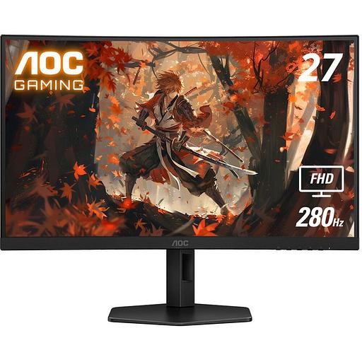 МОНИТОР 27" AOC C27G4ZXU Black с поворотом экрана (VA, изогнутый, 1920x1080, 280Hz, 0.3 ms, 178°/178°, 300 cd/m, 80M:1) фото 1