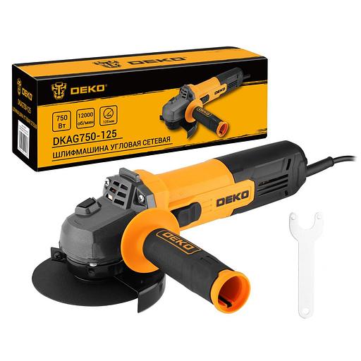 Углошлифовальная машина (УШМ) DEKO DKAG750-125, 125мм, 750 Вт [080-1007] фото 1