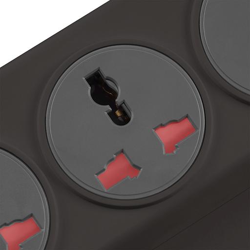 Сетевой фильтр Buro 500UNH-5-BG 5м (5 розеток) черный/серый (коробка) фото 6