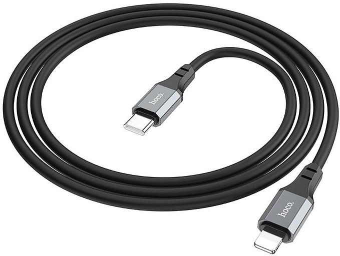 Кабель Hoco X86 iP Spear PD X86 IP USB-C-Lightning (m) 1м черный коробка фото 2