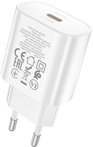 Сетевое зар./устр. Hoco N22 25W (PD+QC+AFC) USB-C белый фото 2