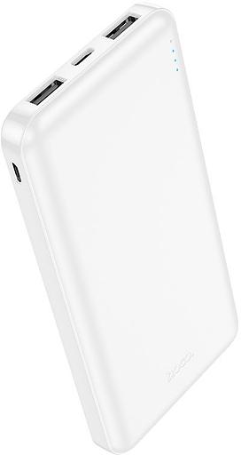 Мобильный аккумулятор Hoco J100 High-ranking white 10000mAh 2.1A 2xUSB-A белый фото 1