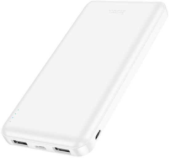 Мобильный аккумулятор Hoco J100 High-ranking white 10000mAh 2.1A 2xUSB-A белый фото 2