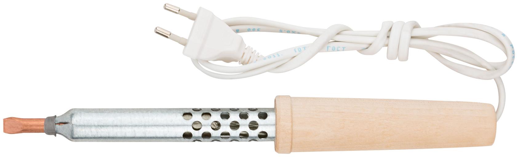 Паяльник 220 В, деревянная ручка 100 Вт фото 1