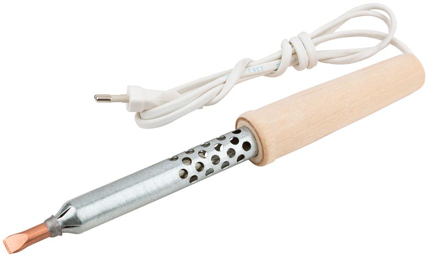 Паяльник 220 В, деревянная ручка 100 Вт фото 2