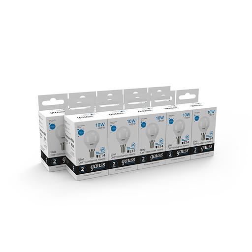 Лампа светодиодная LED 10 Вт 750 лм 6500К AC180-240В E14 шар P45 холодная Elementary фото 3